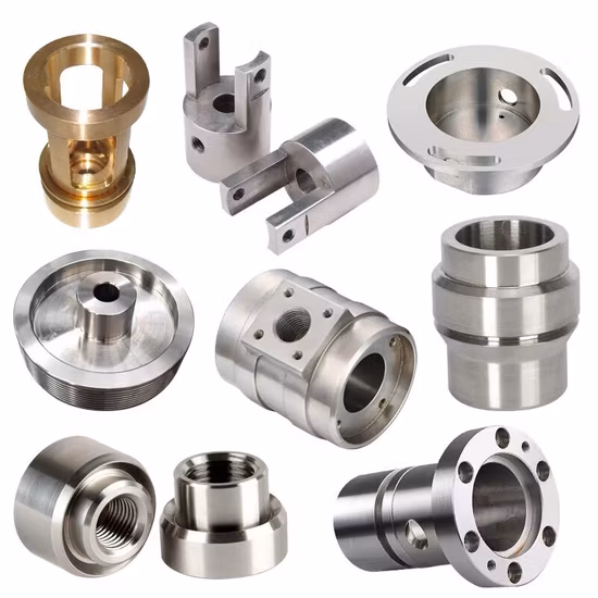 Precision-machined CNC components of various shapes and sizes made from polished metal.